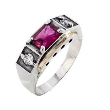 Imagem de Anel de Formatura - Cod 273N - Carlitos Joias, Lilás ametista, 27