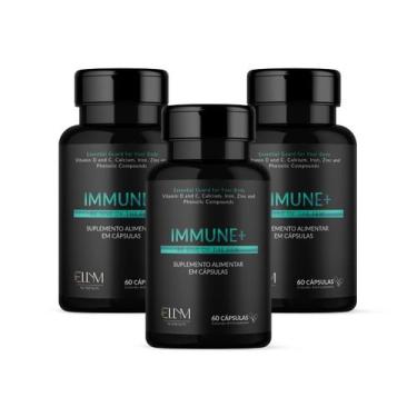 Imagem de Kit 3x Immune 180Caps Multivitamínico Imunidade Complexo Vitamina C D 