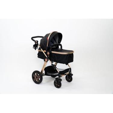 Imagem de Carrinho de Bebê Luxo Preto Club Baby C/ Alça Selo Inmetro  Envio Rápi