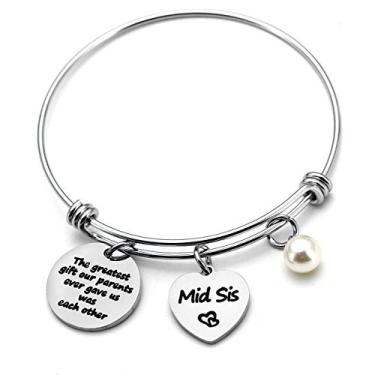 Imagem de Sister Gifts The Greatest Gift Our Parents Ever Gave Us Was Each Other Pulseira Pulseira Sister Jewelry, Medium, Aço inoxidável, Sem Pedra Preciosa