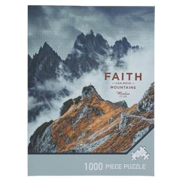 Imagem de Christian Art Gifts 1000 Piece Inspirational Scripture Jigsaw Puzzle for Men, Women & Kids: Faith Can Move Mountains, Family Activity Game, Sturdy Easy Fit Die-Cut, Scenic Landscape Multicolor