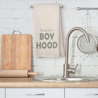 Imagem de Toalhas de mão Long Live Boyhood para decoração de banheiro infantil, decoração de banheiro infantil, toalhas de prato de cozinha neutras boho para decoração de cozinha, 40 x 61 cm