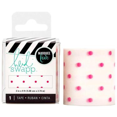 Imagem de Fita decorativa poá rosa para Letra luminosa Heidi Swapp - 5cm x 2,74m