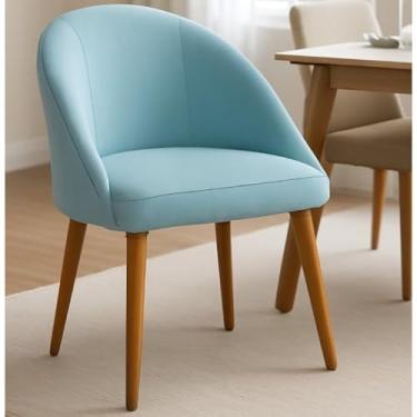 Imagem de kIT 2 Cadeira Lua Decorativa Poltrona Lua Sala de Estar Salão Quarto Estética Decoração Recepção(KIT 2 LUA AZUL TURQUESA)