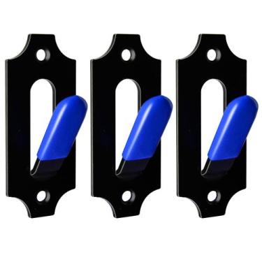 Imagem de Ganchos de armazenamento LAJIAOZ Blue Silicone Skull Mount Hangers, 3 