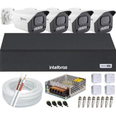 Imagem de Kit 4 Câmeras Full Color C/Áudio Dvr Intelbras 4ch S/HD