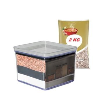 Imagem de Porta Mantimentos, Kit Pote Hermético 5kg de Arroz Multiuso Conserva Alimentos Porta Mantimentos Moderno(01 Pote F)
