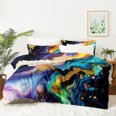 Imagem de Conjunto de edredom Coutuechen Marble Queen Size com 2 fronhas - CCout