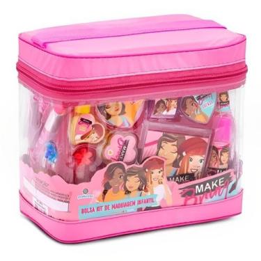 Imagem de Bolsa Kit de Maquiagem Infantil Brincando de se Maquiar Polibrinq - MK