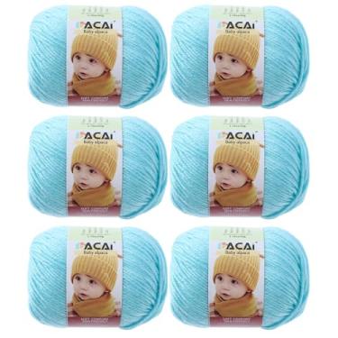 Imagem de Fio macio para bebê, 30% alpaca 70% poliéster, hipoalergênico, lavável, lavável na máquina, lã de bebê, ideal para tricô, crochê, cobertores de bebê, roupas e acessórios para recém-nascidos, 50 g por