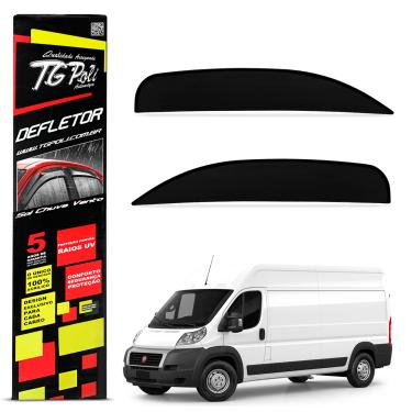 Imagem de Calha de Chuva Ducato 2018 a 2025 Defletor Fumê Acrílico Tgpoli