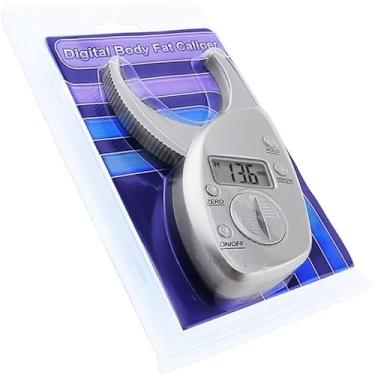Imagem de Adipômetro Plicômetro Digital para Medição de Gordura Corporal, Medidor de Dobra Cutânea, Prateado