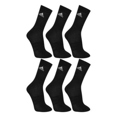 Imagem de Meia Adidas Cano Alto Com 6 Pares, Preto, M