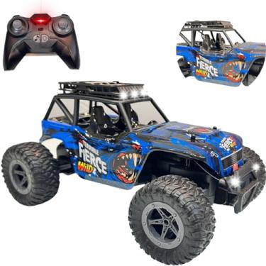 Imagem de Carrinho de Controle Remoto Recarregável Rally Monster, Velocidade e Ação, Diversão para Crianças e Adultos, Presente (Azul)