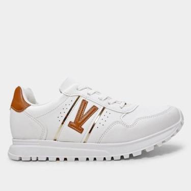 Imagem de Tênis Vizzano Jogging Feminino, Branco, Dourado, 36