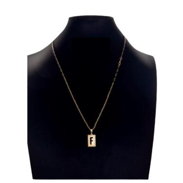 Imagem de Colar Carti 2mm Pingente Com A Inicial Da Letra F