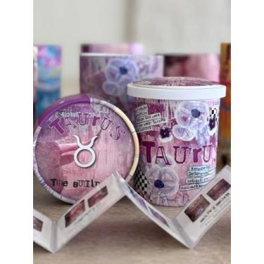 Imagem de Vela de soja Taurus Zodiac – Vela perfumada de jasmim em frasco de cerâmica reutilizável, 350 ml, queima de 80 horas, queima limpa, presente de astrologia para aniversários de touro e ocasiões