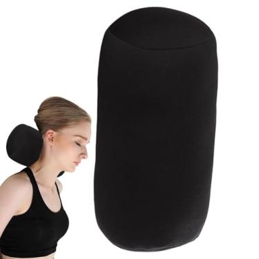 Imagem de Travesseiro de tubo de microcontas para viagem E-ssentials almofada cilíndrica saco de feijão travesseiro pescoço braço suporte traseiro para avião reclinável dormir