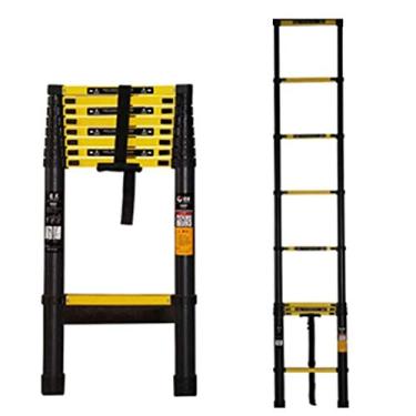 Imagem de OKUOKA Escadas, escada telescópica portátil, escadas de extensão de alumínio multiuso para uso em doca de telhado de jardim em casa, escritório, jardim, 5,9 m