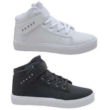 Imagem de Kit 2 Pares Botinha Casual Feminina Mulher FXB Treino Confortável Leve-Feminino