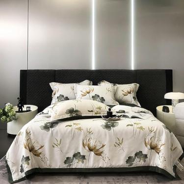 Imagem de Cobertor de luxo de verão, mantas de cama de verão, edredom leve, edredom de algodão, colcha de verão, colcha fina gelada, estampa floral, para todas as estações, 020,200 × 230 cm
