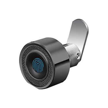 Imagem de Mini gaveta de armário de impressão digital sem chave de liga de zinco fechadura biométrica fechadura elétrica (tamanho: preto L30 mm) ()