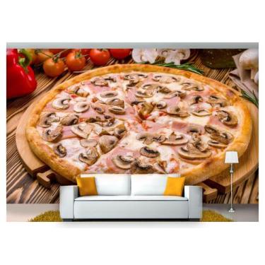 Imagem de Papel De Parede Rodízio Pizza Gourmet 3D Al140 - Você Decora