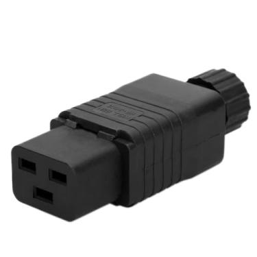 Imagem de Adaptador de tomada de alimentação IEC320 C19, IEC 320 C19 fêmea DIY adaptador de conversão de energia recarregável 250VAC 16A, 1 peça