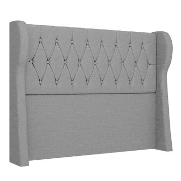 Imagem de Cabeceira Casal Queen Cama Box 160cm Malva Z04 Linho Cinza - Mpozenato