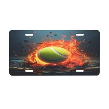 Imagem de Placa de identificação de fogo de tênis esportivo para placa frontal do carro alumínio metal adequado para caminhão, placa de porta de carro, bar, café, acessórios automotivos para homens e mulheres