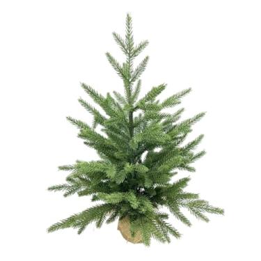 Imagem de KiBcsLic Árvore de Natal artificial de mesa, árvore de Natal falsa realista, pequena planta artificial para, lareira, escritório, interior e exterior, Abeto de 60 Cm