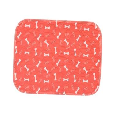 Imagem de Generic Tapete higiênico lavável para cães, ideal para animais de pequeno porte, com estampa para maternidade, cercado, caixa de transporte e cama, Vermelho