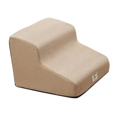 Imagem de IEUDNS Escada para cães e gatos, escada antiderrapante para cães e gatos, rampa compacta de 2 degraus para animais de estimação, para cama de carro sofá, Cáqui