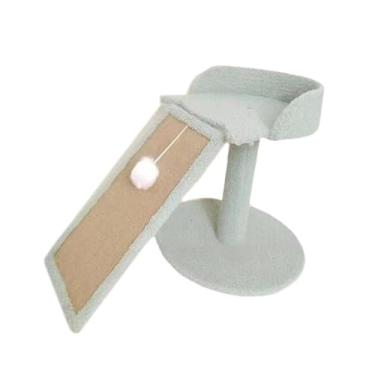 Imagem de Generic Torre para Gatos com Bola de Brinquedo, Criativa, com Placa de Arranhar, Arranhador de Sisal para Gatos Internos, Arranhador de Gatinhos, Azul claro