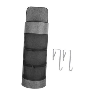 Imagem de Ｂｅｓｇａ Organizador de Equipamentos Esportivos para Porta com Gancho, Bolsa Organizadora para Bolas de Futebol e Tênis de Boneca, Cinza