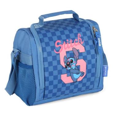 Imagem de Lancheira Escolar Térmica Menina Stitch Disney Original Azul - Luxcel