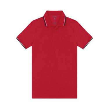 Imagem de Camisa Polo Malwee 1000066066 Masculina Com Bordado Piquet Premium T. 