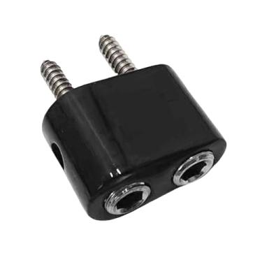 Imagem de YIJU Conjunto de ponte headless para guitarra com tailpiece e chave de ajuste - Peças de reposição para ponte de guitarra, Fechadura de Enrolamento Preta