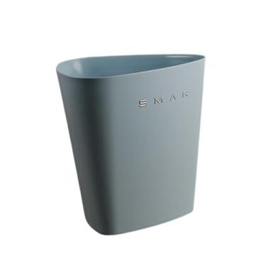 Imagem de ＫＬＫＣＭＳ Lixeira triangular com tampa aberta, criativa, elegante e, ideal para escritório, cozinha, casa e sala de estar, Azul