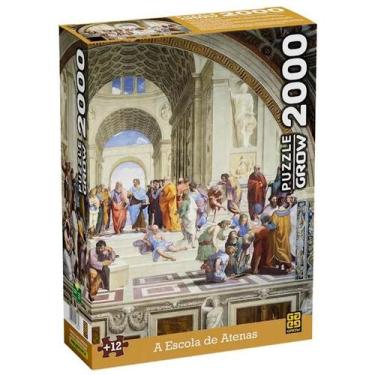 Imagem de Quebra Cabeça Puzzle 2000 Peças A Escola De Atenas Grow