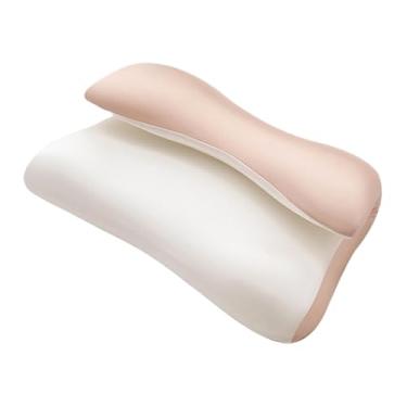 Imagem de Baoblaze Travesseiro de Espuma Viscoelástica para o Pescoço, Ergonômico, com Suporte Suave para Dormir, Ideal para Viagens a Negócios, Uso Doméstico e Presente, Rosa