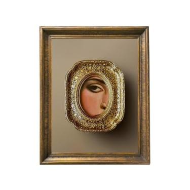 Imagem de Arte de parede olho de mulher arte de parede retrô feminina arte de parede vintage feminina retrato impressão pintura abstrata para sala de estar quarto dormitório apartamento decoração moderna para