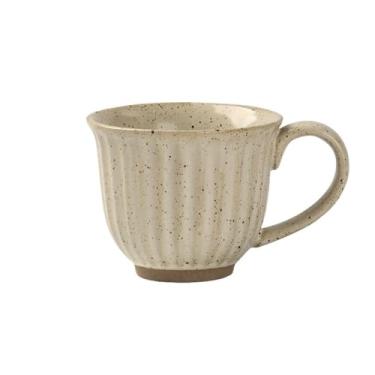 Imagem de Caneca de chá Caneca de cerâmica Retro Latte Simples Europeia Xícara café feito à mão Xícaras de café(Branco)