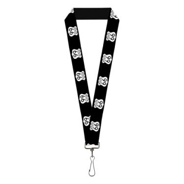 Imagem de Buckle-Down Cordão – Rota 66 Placa de Estrada Repeat Preto/Branco