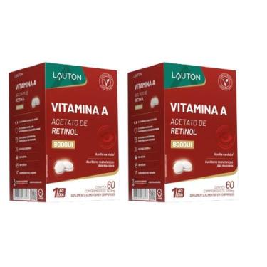 Imagem de KIT 2X Vitamina A 8.000 UI 60 comprimidos - Lauton