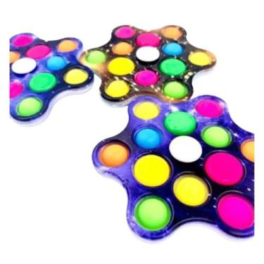 Imagem de Hand Spinner LED Azul - Fidget Toy Anti Stress Luminoso - Genérico