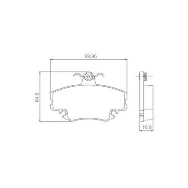 Imagem de Pastilha de Freio Dianteira Clio Sedan 1.6 16V 00 / ... Express 1.2 / 1.4 / 1.6 / 1.9 92 / ... sem Alarme