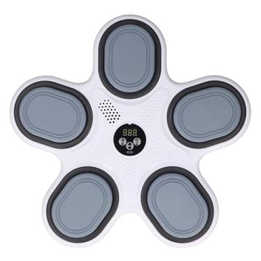 Imagem de Alomejor Smart Music Punching Machine Boxing Trainer Com Resposta Em Tempo Real e Altura Ajustável para Fitness Home, Bolsa de Perfuração Interativa para Crianças e Adultos (PU+ABS) (Branco)