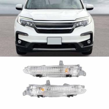 Imagem de PFRREOR Um par de montagem de luz de seta para Honda Pilot 2019 2020 2021 lado do motorista e lado do passageiro substituição original 33350-TG7-A21 33300-TG7-A21 HO2530133 HO2531133