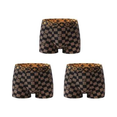 Imagem de Cuecas Masculinas De Tamanho Grande 3PCS Boxer Fashion Roupas Íntimas 